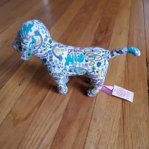 VS Pink multi-colored graffiti dog